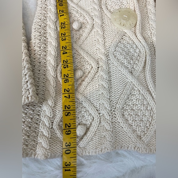 Free People Cotton Cream Ivory Cable Knit Sweater - Picture 12 of 14